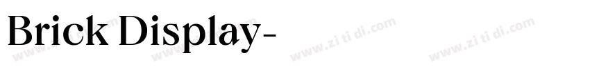 Brick Display字体转换 Brick Display字体转换